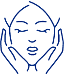 1 A woman with her hands on her face.